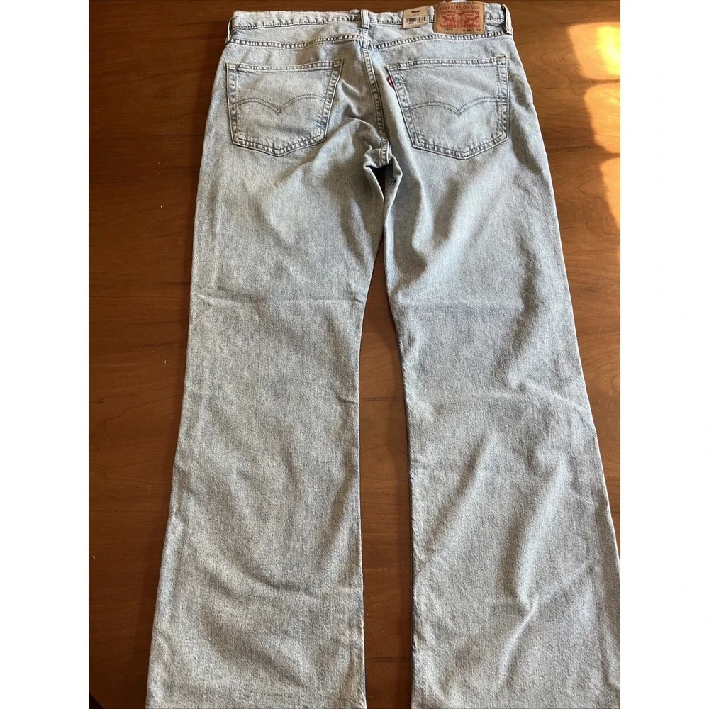 NWT Levi's 527 Slim Bootcut Jeans Men's 36x30 Light Wash Stretch 055270722